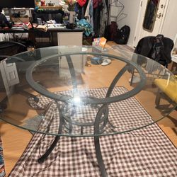 Glass 2 Piece Dining Table
