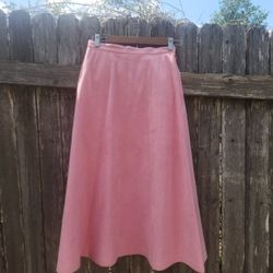 Vintage Samuel Robert Pink Ultrasuede Skirt