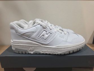 New Balance 550 - Triple White - Youth/Men 6.5 - Brand New In Box
