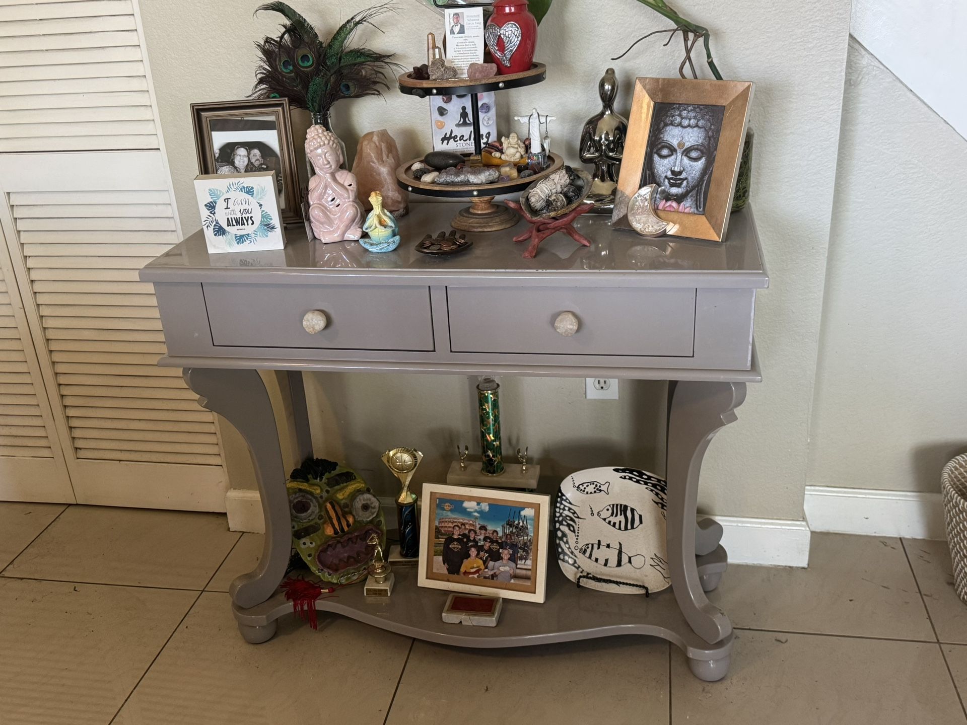 Gray Console Table