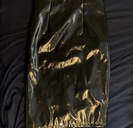 Latex pencil skirt