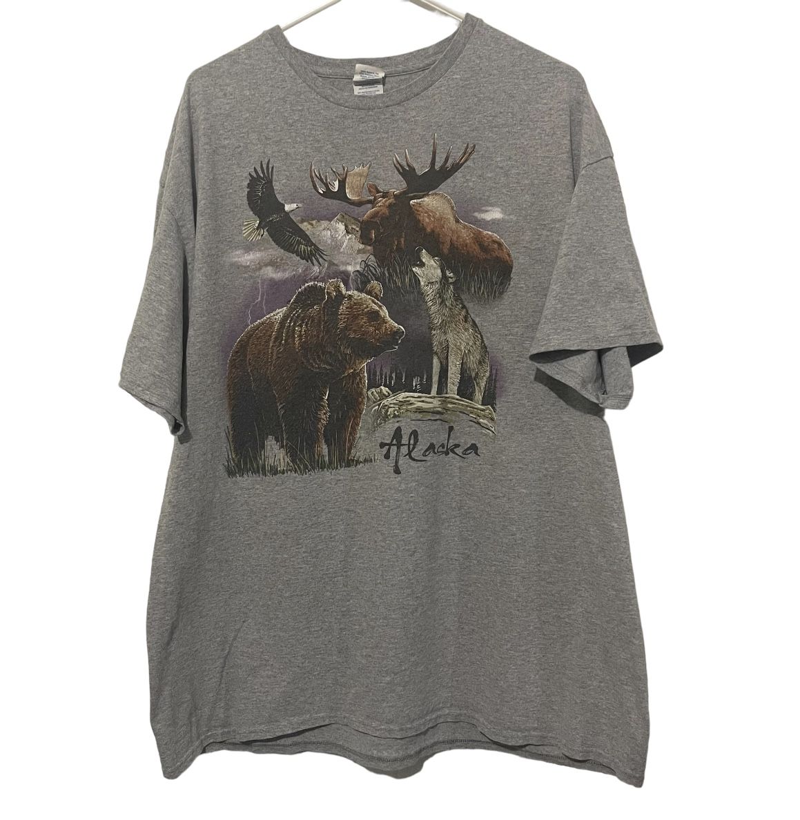 Delta Pro Weight Alaska Vintage T-shirt Size 2XL Men’s Bear Moose Eagle Wolf