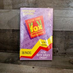 1995 Fleer Fox Kids Network Trading Cards Premiere Edition Box 18 Packs ~ Sealed