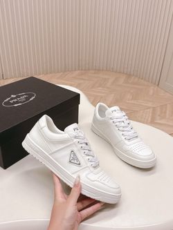 New Prada Classic White Sneakers for Men and Women