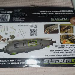 Genesis GRT2103-40 Variable Speed Rotary Tool with 40 Universal Accessories and Storage Case. Also included 
CHICAGO ELECTRIC 47644 | 1