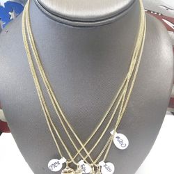 14k Franco 18inch Chain And 14k Heart Pendant