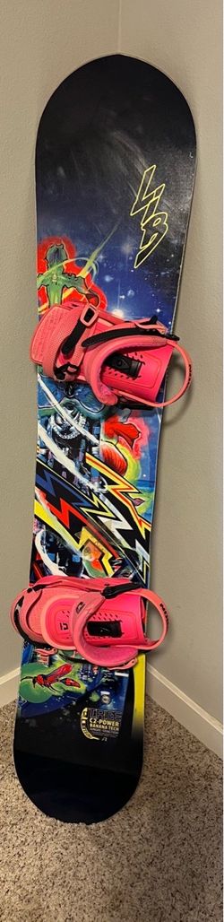 Libtech snowboard with bindings and board bag