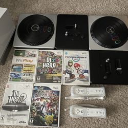Nintendo Wii And DJ Hero Set