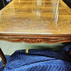 Late 1800s French inlay Table with sleeve