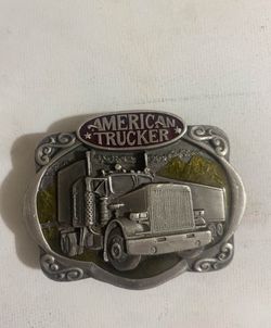 Vintage American trucker belt buckle