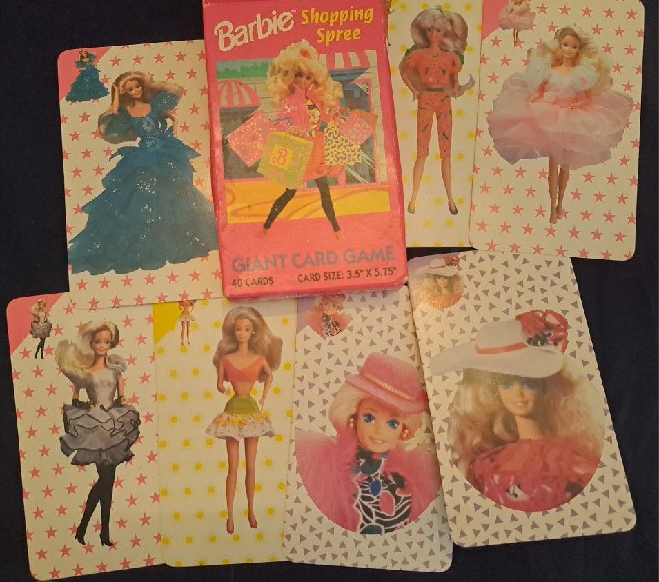 Collectible 1991 Barbi Fashion Shopping Spree Giant Cards
