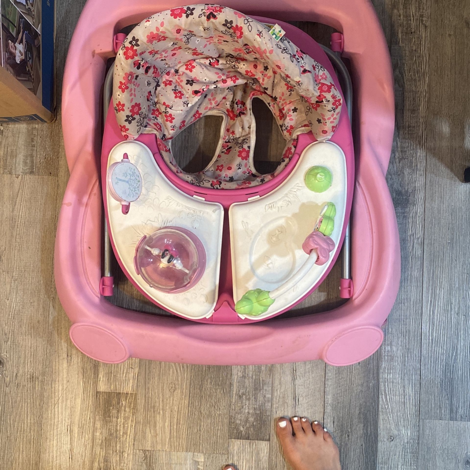 Disney Baby Minnie Mouse Music and Lights Baby Walker with Activity Tray (Garden Delight)