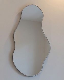 FERM living Pond Mirror- Large Dark Chrome