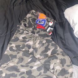 grey bape jacket size L 