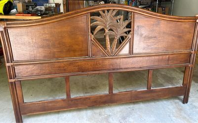 King rattan headboard