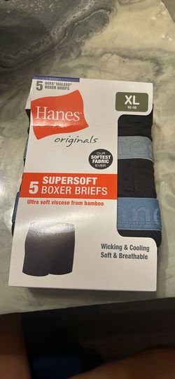 BRAND NEW Hanes Boys’ Tagless Boxer Briefs Size XL