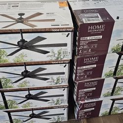 Cortaine 54in. ndoor/Outdoor Matte Black Ceiling Fan with DC Motor and Remote Control Included