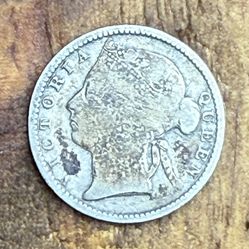 1895 Silver Straits Settlements 10 Cents