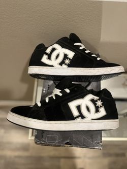 DC Men's Size 12 Net Black/White Skate Shoes Vintage y2k skater