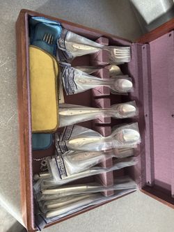 Wallace Sterling Silver Flatware Set 48pc Dawn Star Service for 8