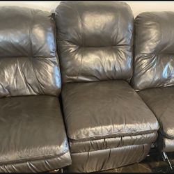 Faux Leather Black Couch