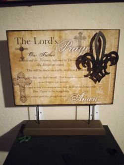 Lords Prayer Stand Up Plaque 14"X 15"