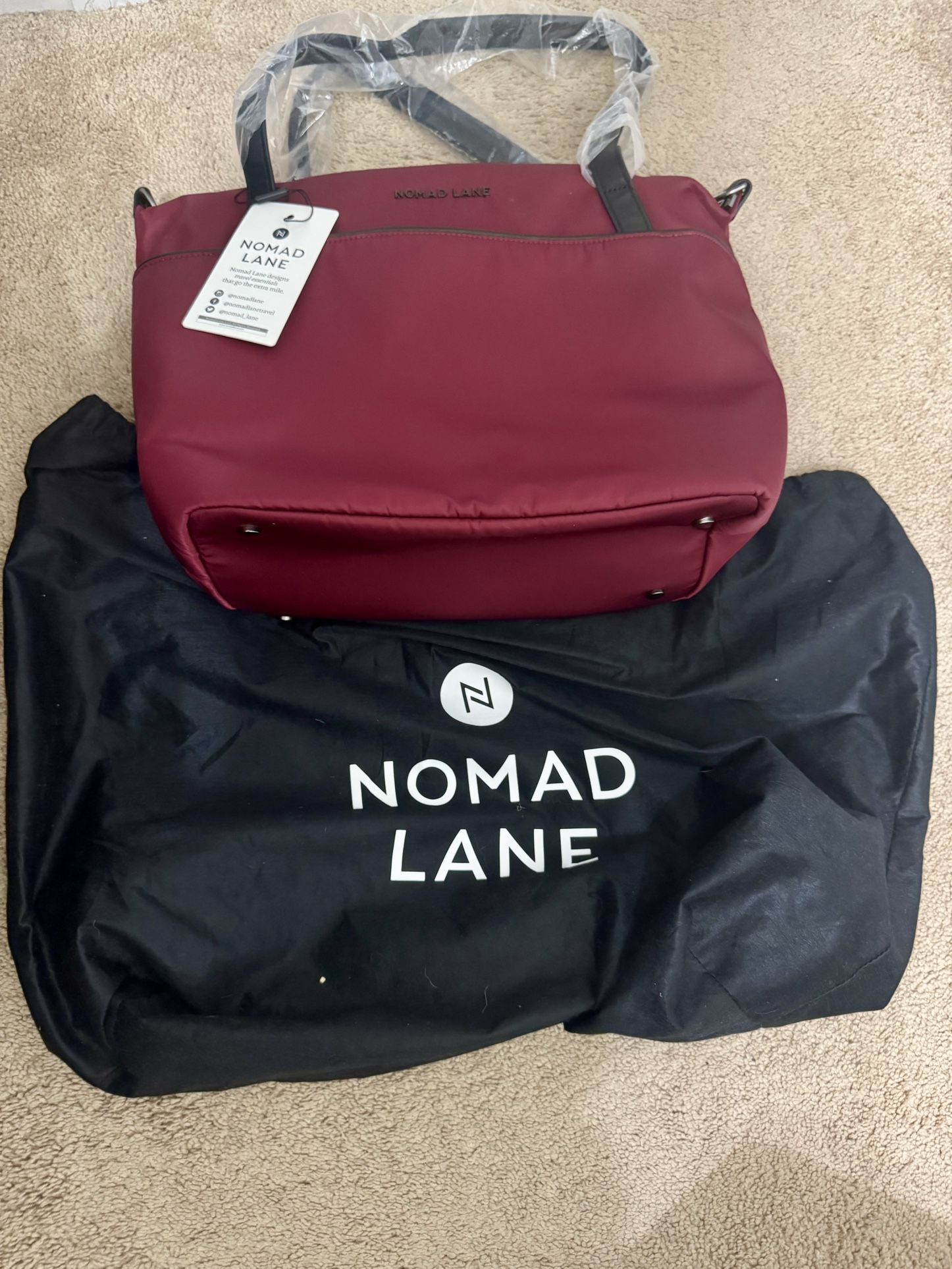 Travel Origami Tote From Nomad Lane Color Bordeaux Berry