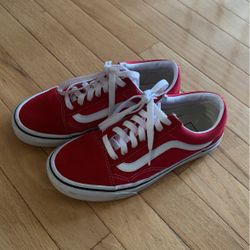 Vans Shoes (red size 4.5 Youth)