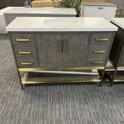 48” Bathroom Vanity In Brown 