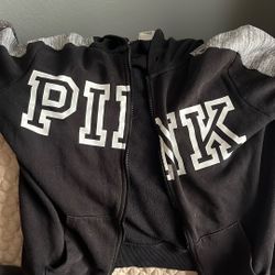 pink victoria secrets hoodie