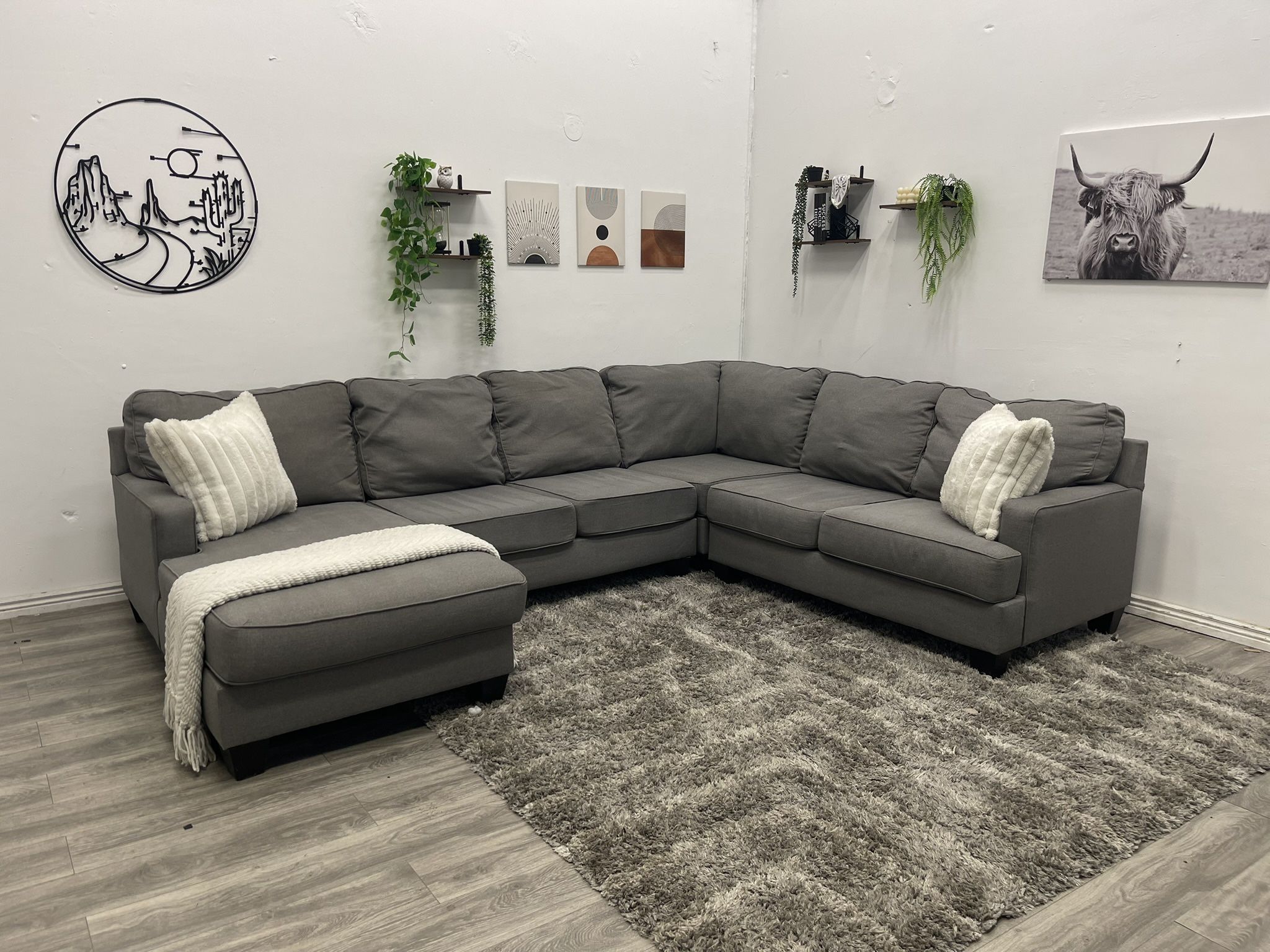 Gray Sectional Couch - Free Delivery 