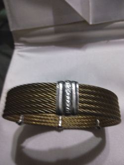 Charriol 18K White Gold Stainless Steel Diamond Bracelet Used