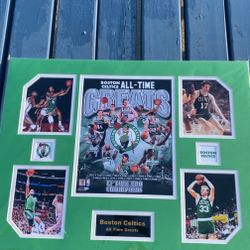 Boston Celtics All Time Greats Framed Poster