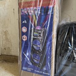 Wireless Music player - Dual 10” Woofer  Bluetooth - Fm Radio - Rechargeable  MICROPHONE & CHARGER INCLUDED ! USB PORT - SD MEMORY SLOT - Portable  Co