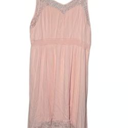 Torrid Blush Peach Lace Gauze High Low Tank Maxi Dress Size 3 Cottagecore
