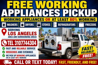 Free Appliance Pickup – Los Angeles Area