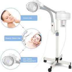 Professional Ozone Facial Steamer 5X Magnifying Lamp 2 in 1 Clean Skin Care Equipment