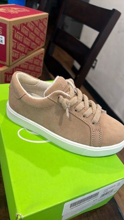 Tan Suede Low-Top Sneakers