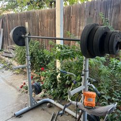 Weight  Rack  And Weights 