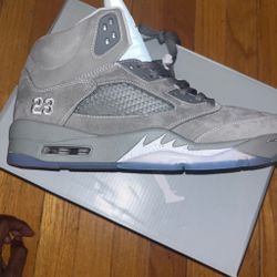 Jordan retro 5 grey wolves