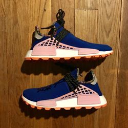Adidas Pharrell Williams Solor HU NMD Blue Trail Men Size 8.5/Women 9.5 boost.yeezy.SOLD OUT.rare
