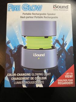 New in box iSound Fire Glow Rechargeable Speaker