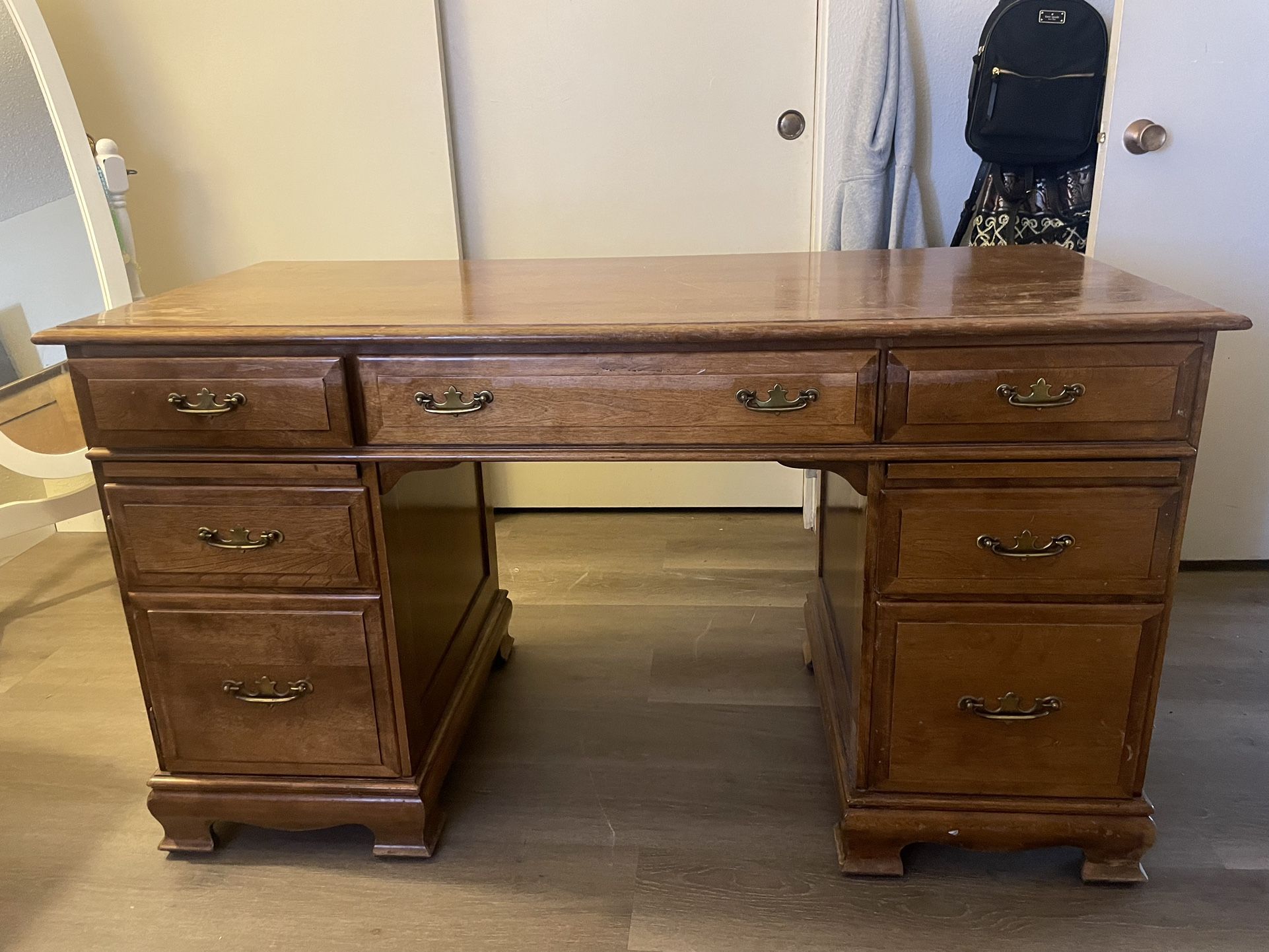 Antique Solid Wood Desk
