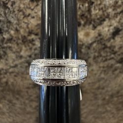 14k Multi Row Dome Anniversary Band Size 4