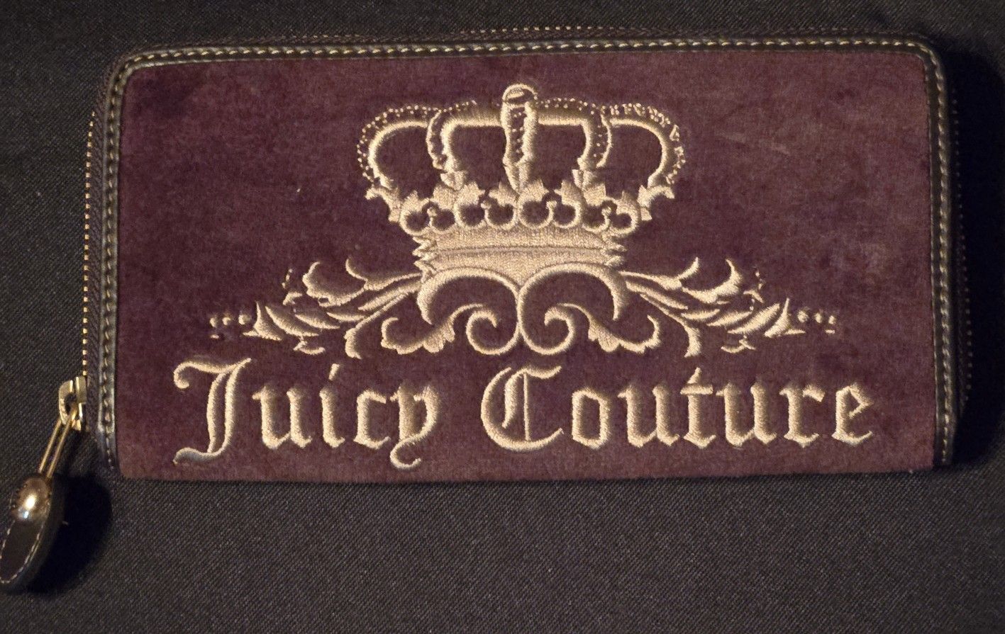 Y2K Juicy Couture Brown Suede Wallet