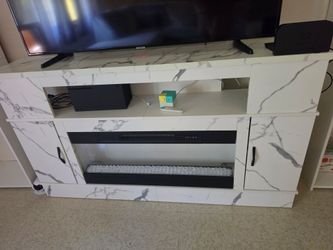 LED fireplace TV stand