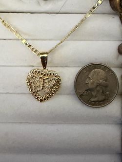 Gold-Plated Heart Butterfly Pendant Necklace