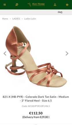 Ray Rose Colorado; Dark Tan satin Ladies