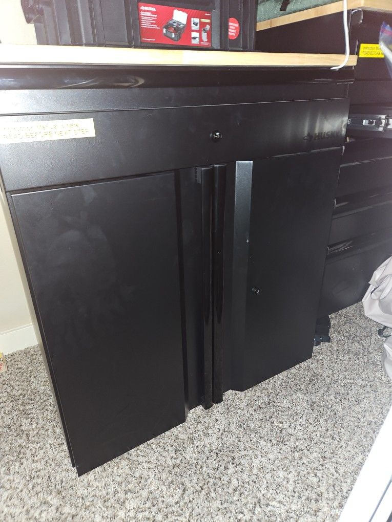 Husky Cabinet With Storage Drawer And Work Top Tools NOT Included