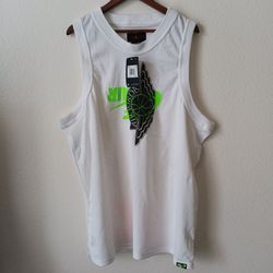 Size XXL Nike Air Jordan Jumpman Men's Classic Wings White Tank Top Mesh Jersey